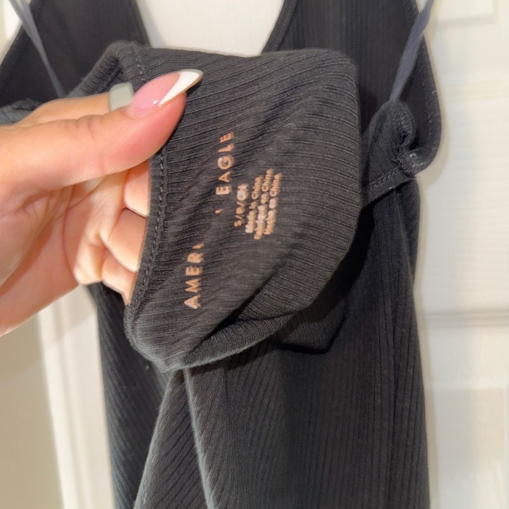 American Eagle Outfitters Black Ribbed Top - Picture 7 of 8